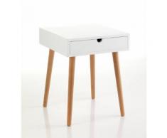 Tavolino Comodino 1 Cassetto In Mdf E Legno Massello Tomasucci Kyra