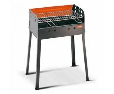 Barbecue A Carbone Carbonella Con Griglia Regolabile 56x35cm Ferraboli Ledro