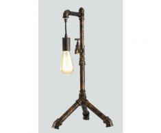 Lampada Da Tavolo Rustica Rubinetto Metallo Invecchiato Vintage E27 Ambiente I-amarcord-l1