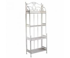 Scaffale Per Piante In Metallo 4 Piani 59x31h164cm Adami Aprilia Beige