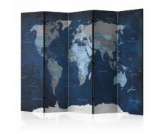 Paravento 5 Pannelli - Dark Blue World 225x172cm Erroi