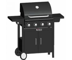 Barbecue A Gas Gpl A Pietra Lavica 4 Fuochi Manieri Arrosto Extra Lux Nero