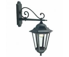 Lampada Applique In Basso Colore Nero Per Esterno Linea Maxi Esagonale Livos