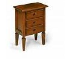 Milani Home JEREMY - comodino in legno massello 51 x 34 x 64