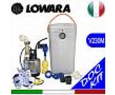 Kit stazione di sollevamento non interrabili per applicazioni fisse o mobili 30 litri completa di raccordi e pompa Sommersa Lowara DOC GW (EX GT) automatica completa di galleggiante elettrico salvaspazio