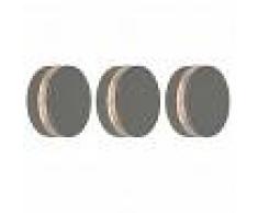 QAZQA Set di 3 lampade da parete antracite con LED IP44 - Theo Round