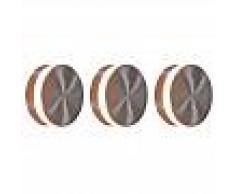 QAZQA Set di 3 lampade da parete in acciaio con LED IP44 - Theo Round