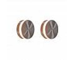 QAZQA Set di 2 lampade da parete in acciaio con LED IP44 - Theo Round