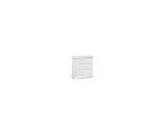 Milani Home JAYCOB - comodino in legno massello 60 x 35 x 64