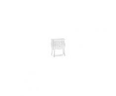 Milani Home JALEN - comodino in legno massello bombato 49 x 29 x 61