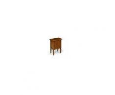 Milani Home JEREMY - comodino in legno massello 51 x 34 x 64