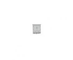 Milani Home Armadio pensile con appendiabiti in legno di paulownia shabby chic 45 x 34 x 66