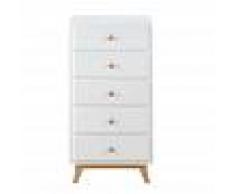 Maisons du Monde Cassettiera vintage bianco a 5 cassetti Sweet