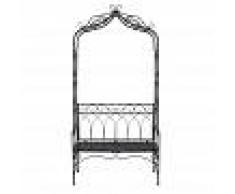 Maisons du Monde Arco da giardino con panchina in ferro marrone scuro effetto anticato St Germain