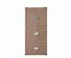 Maisons du Monde Guardaroba a 8 cassetti in pelle color talpa Magellan