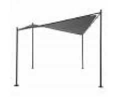 Maisons du Monde Gazebo da giardino in metallo e tela grigio antracite Ombre