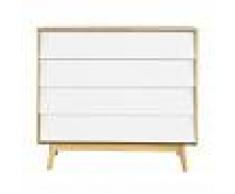 Maisons du Monde Cassettone vintage 4 cassetti bianco Fjord