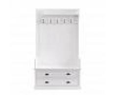 Maisons du Monde Mobile bianco da ingresso con 5 attaccapanni L 110 cm Newport