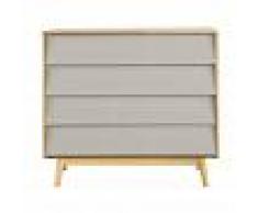 Maisons du Monde Cassettone vintage 4 cassetti grigio Fjord