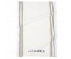 Maisons du Monde Strofinaccio in cotone beige con motivi a righe blu, 50x70 cm