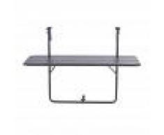 Maisons du Monde Tavolo da balcone pieghevole in metallo grigio, 88 cm Batignolles