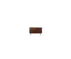 Maisons du Monde Cassettone doppio vintage a 6 cassetti in legno di acacia e metallo Sterling