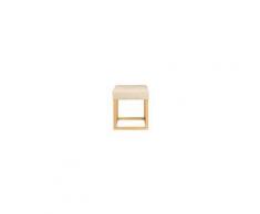 Maisons du Monde Sgabello imbottito in cotone beige