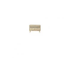 Maisons du Monde Credenza a 2 ante in legno massello di mango e tessitura intrecciata Elias