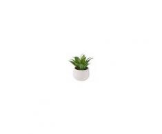 Maisons du Monde Pianta artificiale Aloe Vera in vaso in ceramica bianca