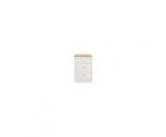 Maisons du Monde Mobile basso da cucina 3 cassetti in legno massello di mango bianco, L 60 cm Cezanne