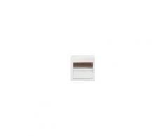Maisons du Monde Comodino bianco in massello di legno con cassetto L 40 cm White