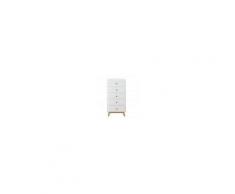 Maisons du Monde Cassettiera vintage bianco a 5 cassetti Sweet