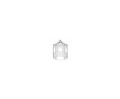 Maisons du Monde Gazebo da giardino in metallo marrone scuro effetto invecchiato St Germain