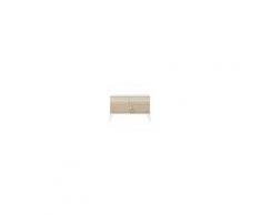 Maisons du Monde Credenza a 2 ante in legno massello di pino e metallo bianco Latika