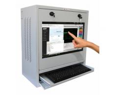 Armadio sicurezza per PC, monitor touch LCD e tastiera...