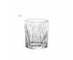 Tavola a colori Set 6 bicchieri acqua in vetro WIND cl 30, trasparente