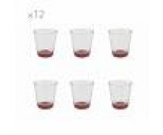 Galileo Tavola Set 12 bicchieri acqua 260ml, rosso