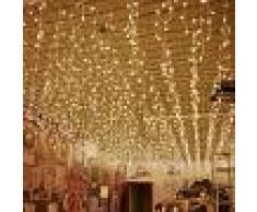 Silamp Ghirlanda a tenda 14 pendenti 140 led IP44 luce Calda 3 metri GHI-140LED-YE