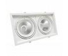 Silamp AR111 Ghiera portafaretto orientabile 40w 2x20w completa di 2 faretti LED