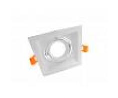 Silamp Portafaretto incasso Orientabile per faretto LED GU10 Led Ghiera QUADRATA
