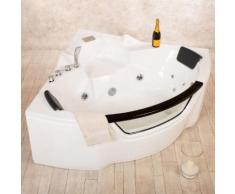 Vasca Idromassaggio Angolare 2 Posti 150x150 Cm Cromoterapia Vorich Easy Life Bianca