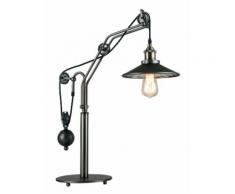 Lampada Da Tavolo Metallo Vetro Specchio Rustica Vintage E27 Ambiente I-arkita-l