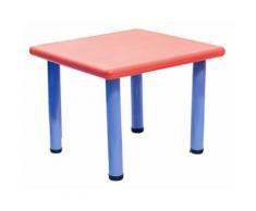 Tavolo Quadrato Per Bambini 62x62x52 Cm In Plastica Miller Rosso