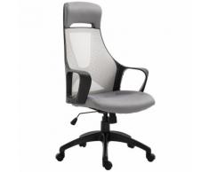 Sedia Da Ufficio Presidenziale Ergonomica A Rete Con Supporto Lombare Fadami Grigia