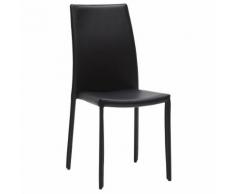 Sedia Impilabile Imbottita In Similcuoio La Seggiola Vanity Nero