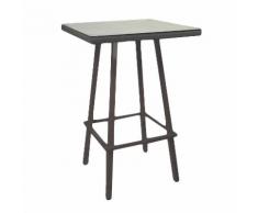 Tavolo Bar Da Giardino In Polyrattan 70x70h107cm Adami Adila Noce