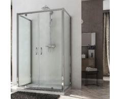 Box Doccia 3 Lati 90x120x90 Cm 2 Ante Battenti In Cristallo Trasparente 6mm H185 Fosterberg Koge Trio