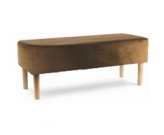 Panca In Velluto 100x40x40 Cm Soriani Marrone