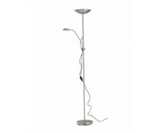 Piantana Metallo Nikel Lampada Lettura Flessibile Moderna Led 22 Watt Luce Calda Ambiente I-afrodite/pt