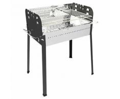 Barbecue A Carbone Carbonella In Acciaio 65x48x84 Cm Ferraboli Sirio